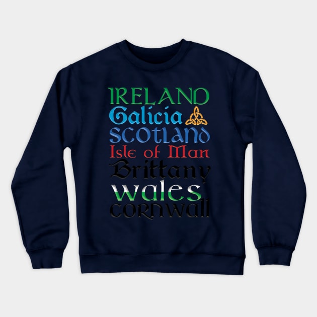 7 Celtic Nations Crewneck Sweatshirt by Miranda Nelson